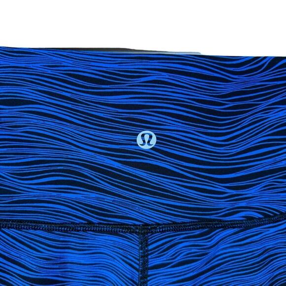 Lululemon x SoulCycle High Times Pant leggings in Life Lines Cerulean Size 12 - Picture 8 of 16